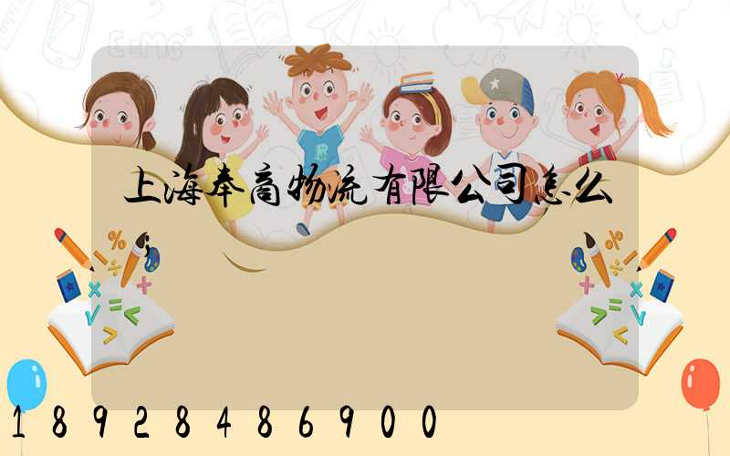 上海奉商物流有限公司怎么樣