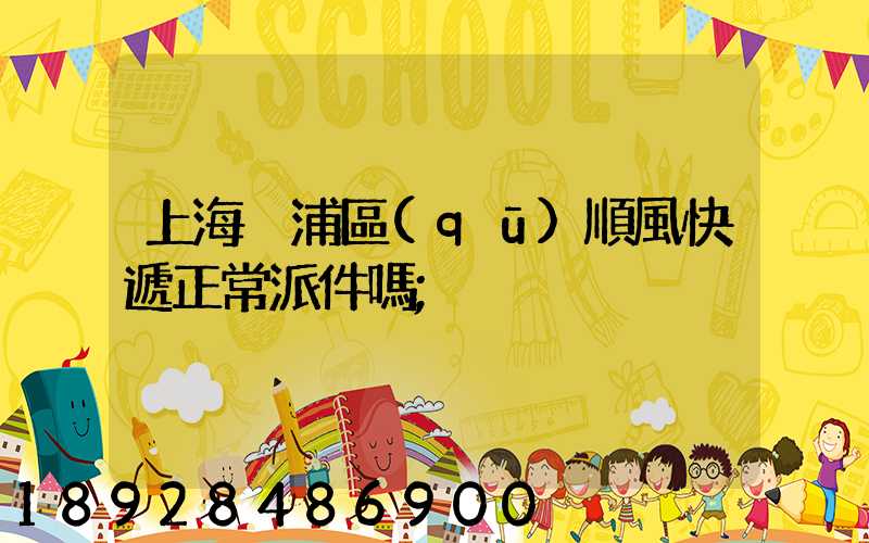 上海黃浦區(qū)順風快遞正常派件嗎