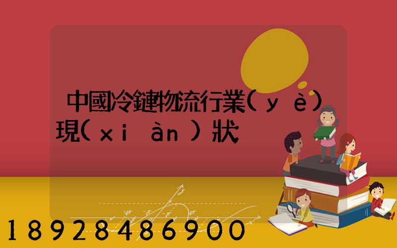 中國冷鏈物流行業(yè)現(xiàn)狀