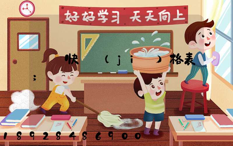 國際快遞價(jià)格表