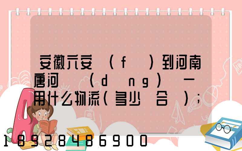 安徽六安發(fā)到河南唐河電動(dòng)車一輛用什么物流(多少錢合適)