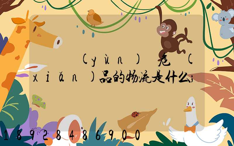專門運(yùn)輸危險(xiǎn)品的物流是什么