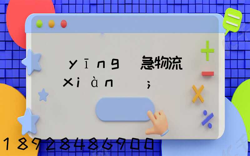 應(yīng)急物流運輸現(xiàn)狀