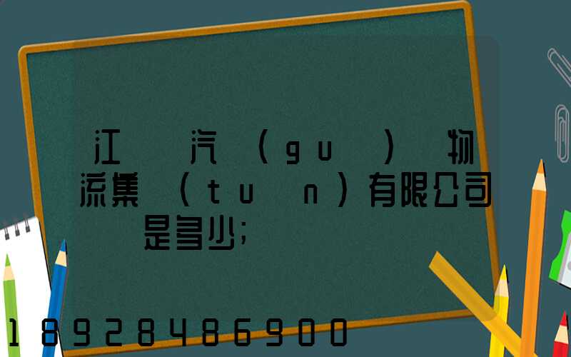 江蘇蘇汽國(guó)際物流集團(tuán)有限公司電話是多少
