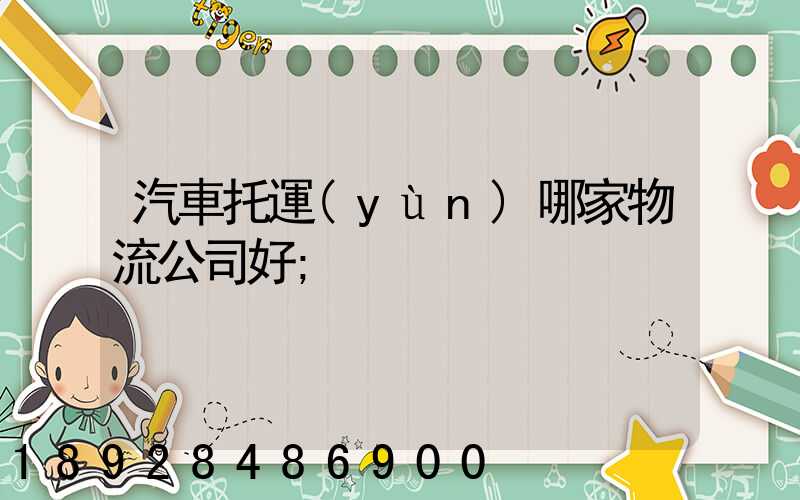 汽車托運(yùn)哪家物流公司好