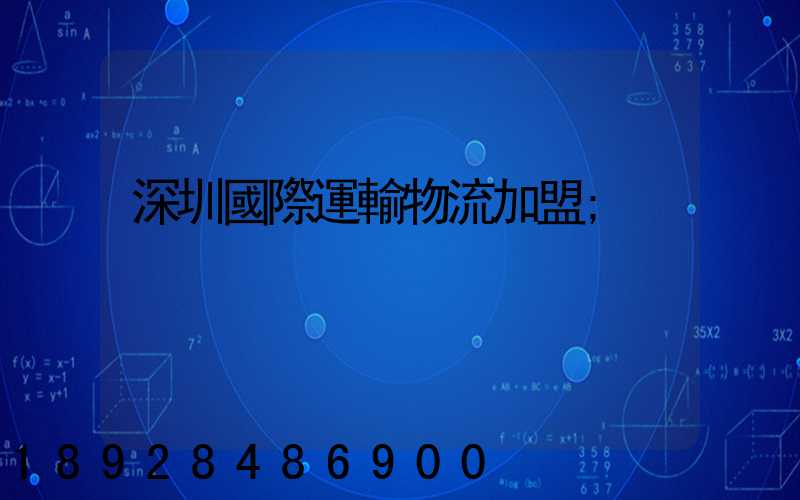 深圳國際運輸物流加盟