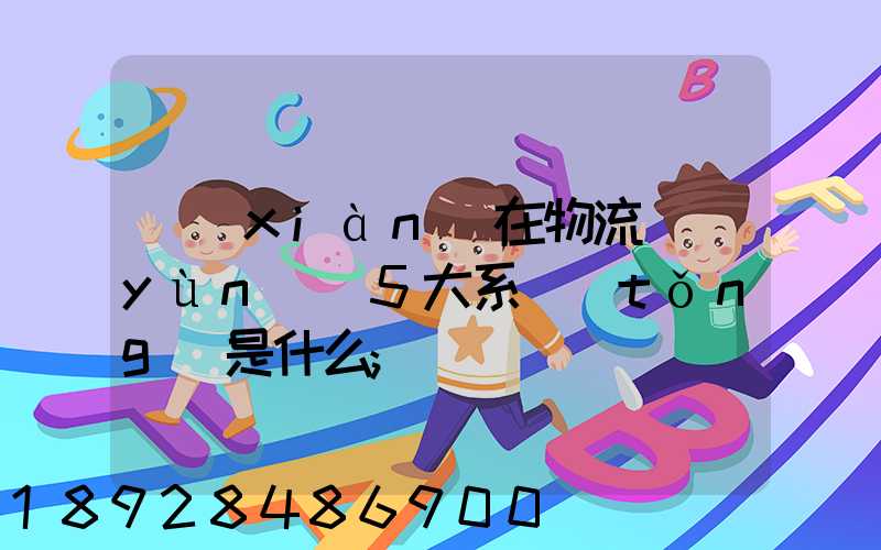 現(xiàn)在物流運(yùn)輸5大系統(tǒng)是什么