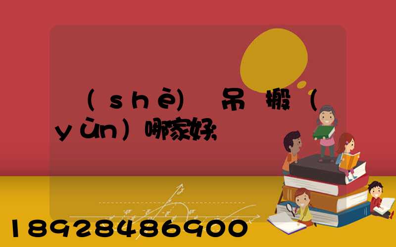 設(shè)備吊裝搬運(yùn)哪家好