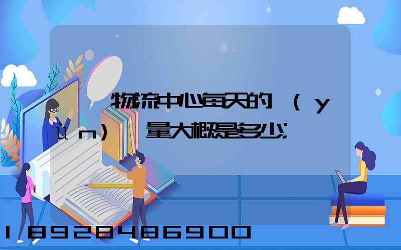 請問物流中心每天的運(yùn)輸量大概是多少
