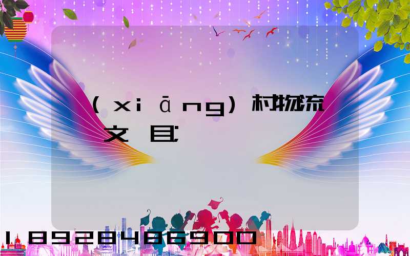 鄉(xiāng)村物流運輸論文題目