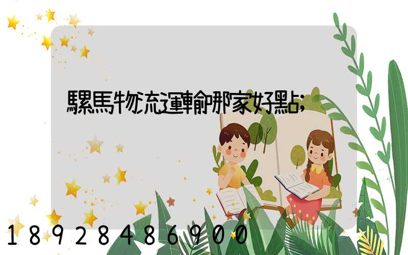 騾馬物流運輸哪家好點